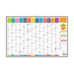 Calendrier semestriel mural 2027 - Tendance - 43 x 65 cm