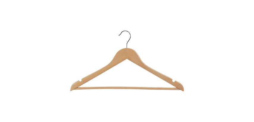 Cintres bois avec encoche – Lot de 25