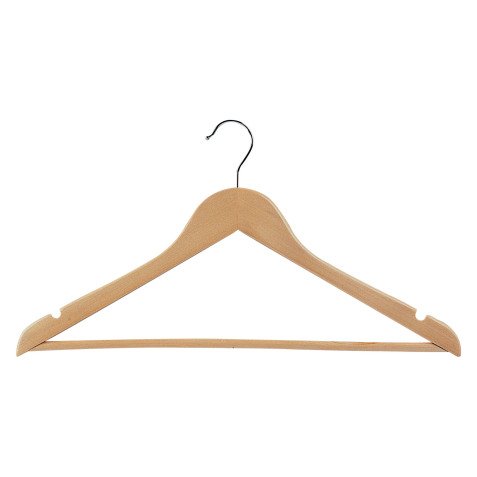 Cintres bois avec encoche – Lot de 25