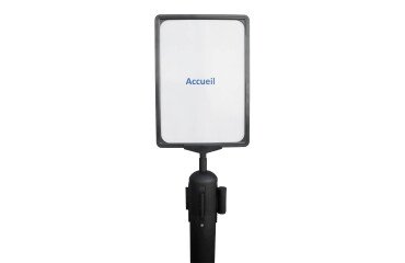 Panel A4 negro para poste de guía