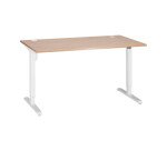 Bureau assis-debout L 140 cm - piètement blanc - Nivo