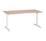 Bureau assis-debout L 160 cm - piètement blanc - Nivo