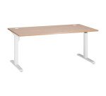 Bureau assis-debout L 160 cm - piètement blanc - Nivo