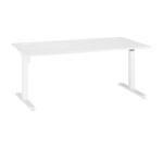 Bureau assis-debout L 160 cm - piètement blanc - Nivo