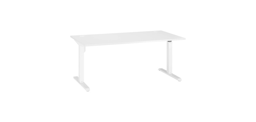 Bureau assis-debout L 160 cm - piètement blanc - Nivo