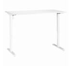 Bureau assis-debout L 160 cm - piètement blanc - Nivo