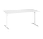 Bureau assis-debout L 160 cm - piètement blanc - Nivo