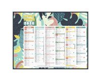 Calendrier semestriel mural 2026 - Exotique - 32 x 42 cm