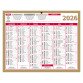 Calendrier semestriel mural 2026 - Or - 21 x 26,5 cm