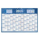 Calendrier annuel mural année 2026 - 13 mois recto / blanc verso - 43 x 65 cm