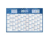 Calendrier annuel mural année 2026 - 13 mois recto / blanc verso - 43 x 65 cm