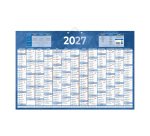 Calendrier annuel mural année 2027 - 13 mois recto / blanc verso - 43 x 65 cm