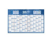 Calendrier annuel mural année 2027 - 13 mois recto / blanc verso - 43 x 65 cm