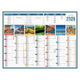 Calendrier semestriel mural 2026 - Planète - 32 x 42 cm