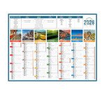Calendrier semestriel mural 2026 - planète - 32 x 42 cm