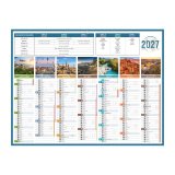 Calendrier semestriel mural 2027 - planète - 32 x 42 cm