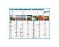 Calendrier semestriel mural 2027 - planète - 32 x 42 cm