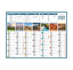 Calendrier semestriel mural 2027 - Planète - 32 x 42 cm