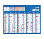 Calendrier semestriel mural 16 mois - septembre 2025 décembre 2026 - 21 x 26,5 cm