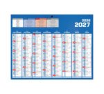 Calendrier semestriel mural année 2026/2027 - 16 mois - 21 x 26,5 cm