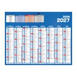 Calendrier semestriel mural année 2026/2027 - 16 mois - 21 x 26,5 cm