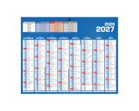 Calendrier semestriel mural année 2026/2027 - 16 mois - 21 x 26,5 cm