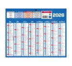 Calendrier semestriel mural 16 mois - septembre 2025 décembre 2026 - 21 x 26,5 cm