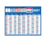 Calendrier semestriel mural année 2026/2027 - 16 mois - 21 x 26,5 cm