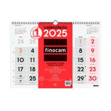 Calendario Pared L 430x310 Mes Vista Números Grandes Finocam