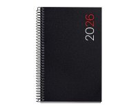 Agenda espiral City semana vista horizontal 117 x 182 mm Polipropileno negro Miquelrius