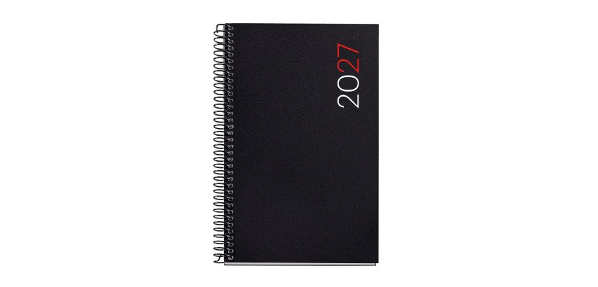 Agenda espiral City Classic Dia página 117 x 182 mm Polipropileno negro Miquelrius