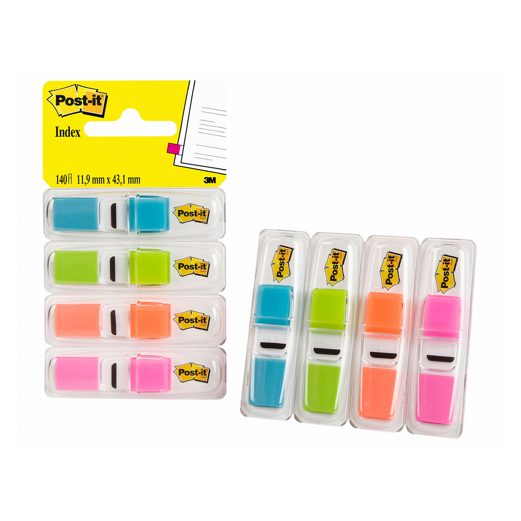 POST-IT Marque-pages POST-IT® papier (10x50) couleurs néons