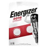 Pilas de botón litio CR2016 Energizer - Blister de 2 pilas 