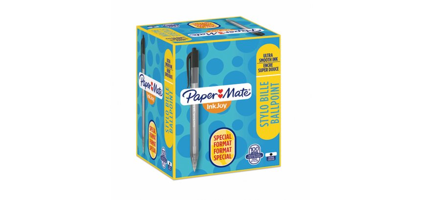 Pack de 80 stylos bille Papermate Inkjoy 100 rétractables + 20 offerts