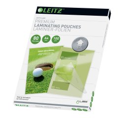 Paquete de 100 fundas de plastificación térmica A4 80 micras Leitz iLAM