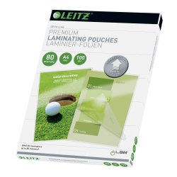 Box of 100 sleeves for lamination Leitz - 80 micron A4