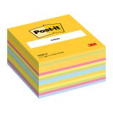 Bloc cube repositionnable multicouleurs Post-It 76 x 76 mm - bloc de 450 feuilles