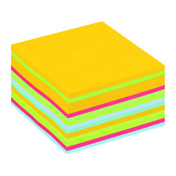 Block von 450 Blatt Kubus verschiedene Farben Post-it 76 x 76 mm