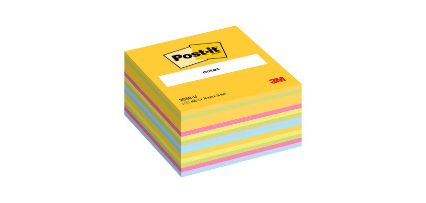 Post-it Sticky Notes Cube 76 x 76 mm Ultra Assorted Colours 450 sheets