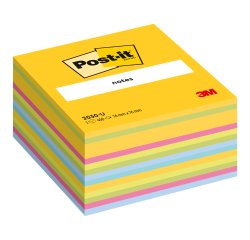 Cubo notas amarillo neón Post-It 76 x 76 mm Bloc de 450 hojas