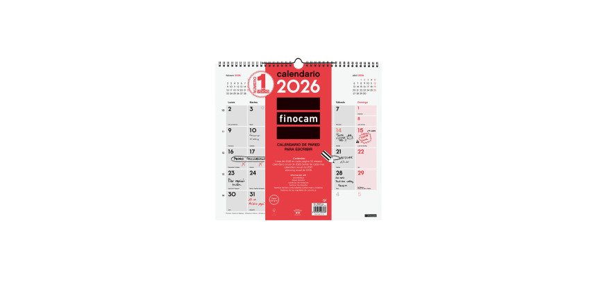 Calendario Pared L 340x320 Mes Vista Escribir Finocam