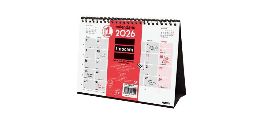 Calendario Sobremesa S 210x150 Mes Vista Escribir Finocam
