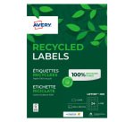 Etiquette adresse laser recyclée 63,5 x 33,9 mm Avery LR 7159-100 blanche - Boîte de 2400
