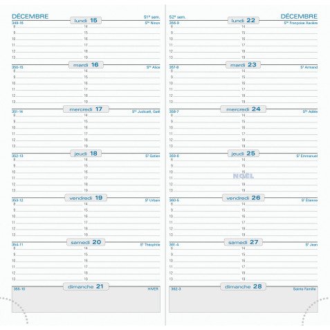 Agenda Exacompta SL17 Classique semainier - Année 2026 - 9 x 17,5 cm