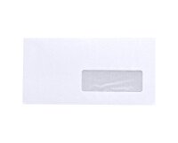 Sobre 110 x 220 mm Bruneau 80 g con ventana 35 x 100 mm blanco - Caja de 500