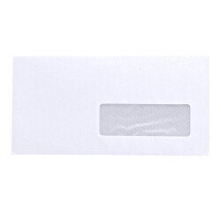 Packung 500 Briefumschläge Bruneau weiß 80 g 110 x 220 mm mit Adressfenster 45 x 100 mm Haftklebung mit Abdeckstreifen
