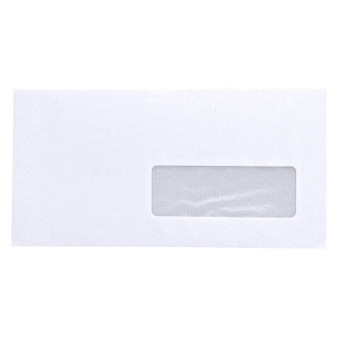 Enveloppe 110 x 220 mm Bruneau 80 g avec fenêtre 35 x 100 mm blanche - Boîte de 500