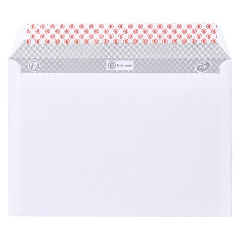 Envelope 162 x 229 mm Bruneau 80 g without window white - Box of 500