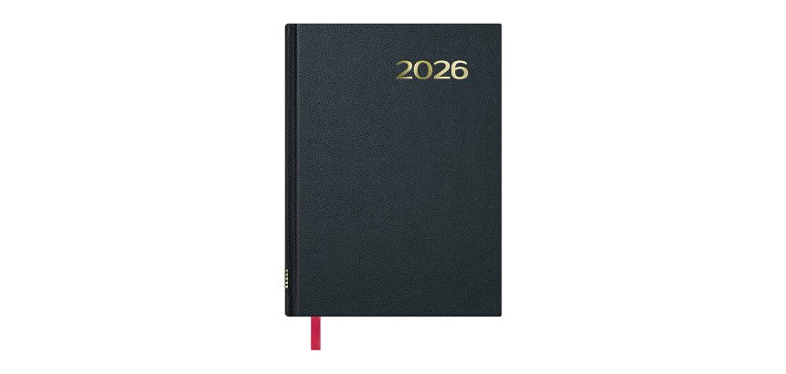 Agenda Sintex dia página 14 x 20 cm negro catalán