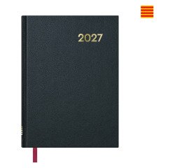 Agenda Sintex dia página 14 x 20 cm negro catalán